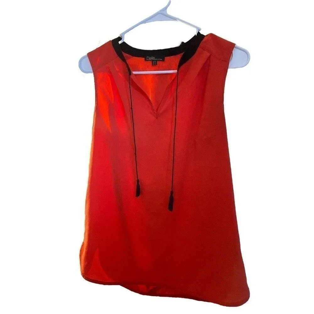 dalia orange blouse size xs